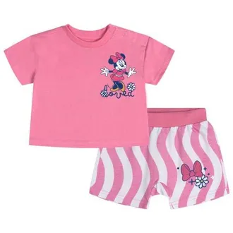Disney Minnie Mouse Baby Girls 2-Piece T-Shirt and Shorts Set in Minnie Mouse Pink at Nordstrom, Size 18M