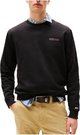 Tommy Hilfiger Hoodies & sweatvesten, Heren, Zwart, S, Katoen, Klassiek grafisch sweatshirt