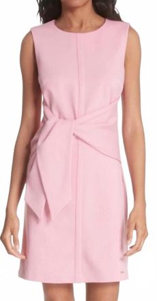Ted Baker Tie Ponte Dress In Pink