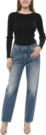 Diesel Blue Straight Mid Rise Jeans