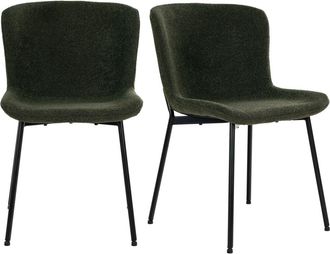 Moloo Silla de tela verde (x2)