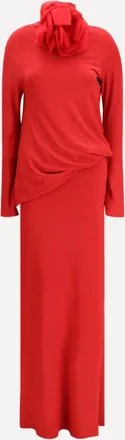 Magda Butrym Long open-back Dress with high neck Female 36