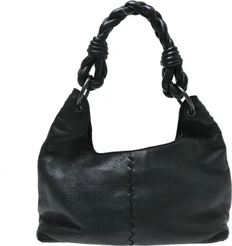 Bottega Veneta Intrecciato Leather Black Leather Handbag (Pre-Owned)