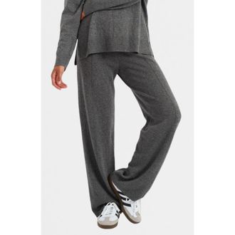 Chinti and Parker Wool Cashmere Wide Leg Track Pants in Grey at Nordstrom, Size Medium