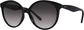 Ferragamo Sunglasses Rectangle Full Rim, Black Frame And Grey Gradient Lens Sf1071S001