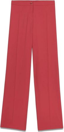 Oltre Palazzo Broek van Soepele Stof - Dames - Straight fit broeken - Rood - M - Polyester - Broeken