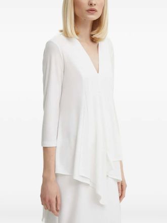 Joseph Ribkoff V-neck asymmetric blouse - White