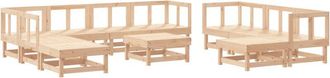 vidaXL Juego De Muebles De Jard&iacute;n 11 Piezas Madera Maciza De Pino Vidaxl