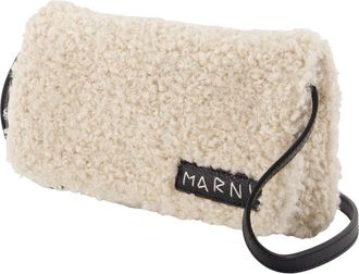 Marni Mens Quilted Synthetic Crossbody Bag White