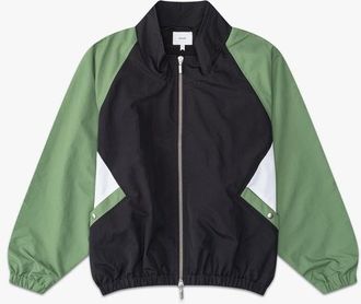 Rhude UnisexS Green Black Color-Block Track Jacket, Size S