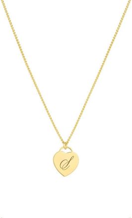 Set & Stones Alice Initial Heart Pendant Necklace in Gold/s at Nordstrom