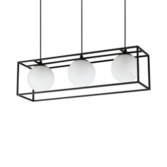 Netlighting Lingotto 3 Light Bar Pendant Ceiling Light Matte Black
