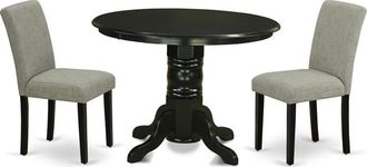 East West Furniture Dining Room Set Black, SHAB3-BLK-06
