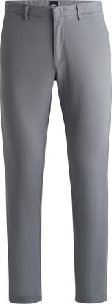 HUGO BOSS Mens Kaito3 Solid Patterned Straight Chinos in Dark Grey - Size 40W/32L