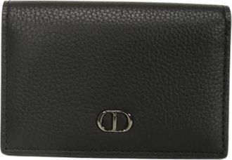 Dior Pre-owned CD Icon Grained Calfskin Card Holder - Dames - Vintage Accessoires - Zwart - ONE Size - Leer - Vintage