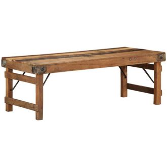 vidaXL Vidaxl - Mesa De Caf&eacute; Marr&oacute;n 110 X 55 X 40 Cm Madera Maciza Reciclada