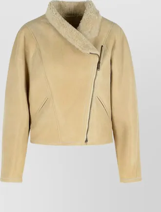 Isabel Marant shearling collar jacket side pockets