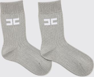 Elisabetta Franchi La Mia Bambina Calze in misto cotone con monogram jacquard