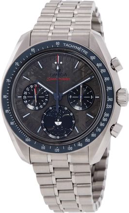 Omega Speedmaster Chronograph Meteorite Hand Wind Moon Phase Blue Dial Mens Watch 304.30.43.52.06.001