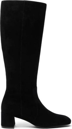 Stuart Weitzman Maeve ZIP Boot - Dames - Laarzen met Hak - Zwart - 35 1/2 EU - Schoenen