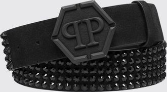 Philipp Plein Cintura in pelle con borchie