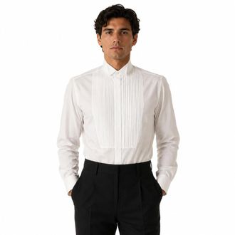 Dolce & Gabbana Formal Shirts, male, White, Size: XL Tuxedo Shirt