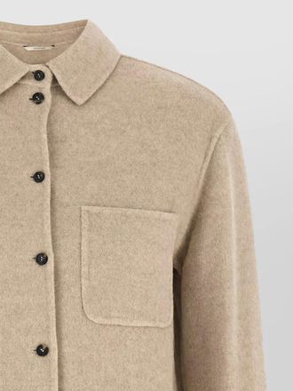 Max Mara cashmere wool relaxed-fit shirt jacket