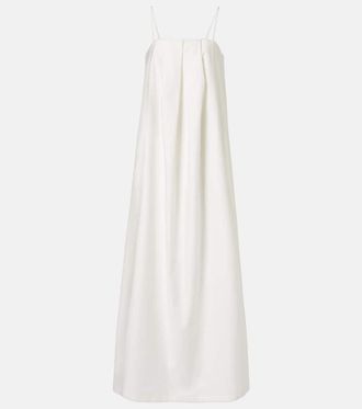Adriana Degreas Solid Voluminous draped cotton maxi dress