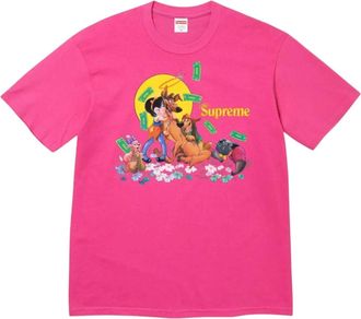 SUPREME All Dogs Go To Heaven T-Shirt Fuchsia FW25T42-FUCHSIA