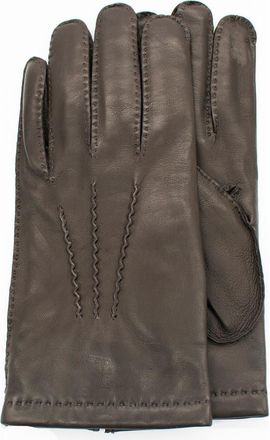 Portolano Cashmere Lined Handsewn Corded Gloves in Brown at Nordstrom Rack, Size Large
