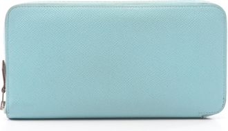 Herm&egrave;s Blue Atoll Epsom Leather Long Wallet (Bi-Fold) (Pre-Owned)