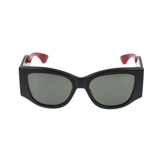 Gucci Sunglasses, female, Black, Size: 55 MM Square Frame Sunglasses