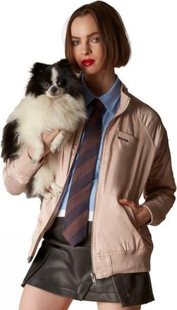 Members Only Womens Satin Bomber Jacket in Bright Pink at Nordstrom, Size X-Large