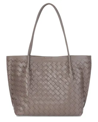 Tiffany & Fred Hand-Woven Large Leather Tote