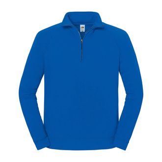Fruit Of The Loom Fruit of the Loom Heren Iconic Premium Half Zip Sweatshirt (Royaal Blauw)