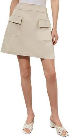 Ming Wang Cargo Pocket Miniskirt in Limestone at Nordstrom Rack, Size X-Large