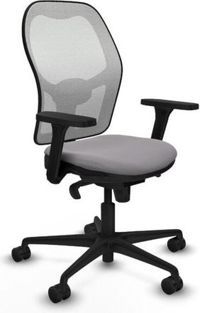 Piqueras y Crespo Piqueras Y Crespo - Jorquera sincro malla blanca similpiel gris brazos 3D base nailon ruedas 65mm nailon