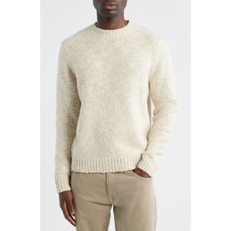 Nordstrom Italian Merino Wool Blend Crewneck Sweater in Ivory Eggnog at Nordstrom Rack, Size Medium