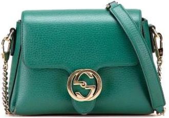 Gucci Pre-owned Crossbody Bag - Dames - Vintage Schoudertas - Groen - ONE Size - Leer - Vintage