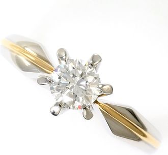 C&A Platinum Yellow Gold Yellow Gold (18K) Platinum 900 Band Ring (Pre-Owned)