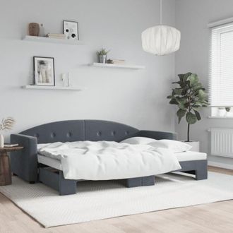 vidaXL Sof&aacute; Cama Nido Terciopelo Gris Oscuro 80x200 Cm Vidaxl