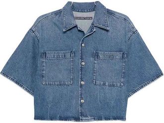 Alexander Wang Denim Crop Shirt