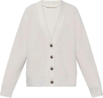 Palm Angels Off White Gebreide Vest - Dames - Vesten - Grijs - XS - Truien & Vesten