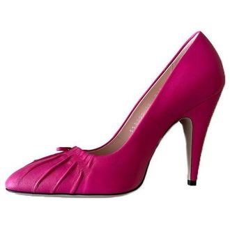 Gucci (WMNS) Gucci Nappa Bow High Heel Pumps Bright Fucsia 551759-BKO00-5611