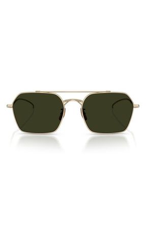 Oliver Peoples TK-15 53mm Polarized Geometric Sunglasses in Gold /Polar at Nordstrom