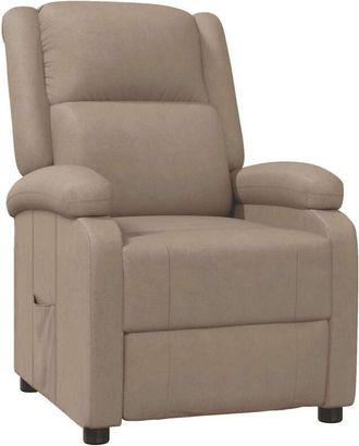 vidaXL Sill&oacute;n Reclinable De Cuero Sint&eacute;tico Color Capuchino Vidaxl