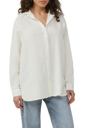 QS by s.Oliver Hemdbluse aus luftiger Musselinqualit&auml;t