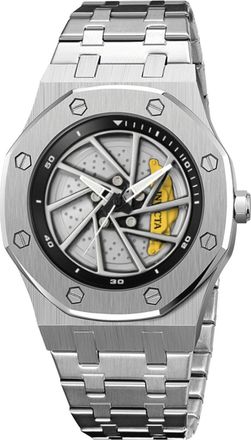 Invicta Speedway - Rim 69487 Heren Horloge - Quartz Uurwerk - Roestvrij Staal met zilveren Wijzerplaat - 42mm