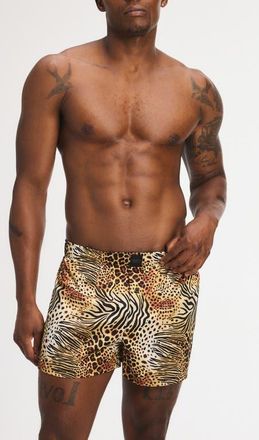 Savage x Fenty Savage X Satin Boxers in Fur Real Print at Nordstrom, Size Xxx-Large