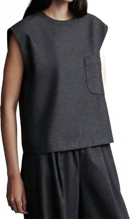 TWP Oversize Muscle Tee In Charcoal